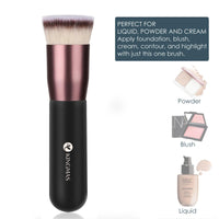 KINGMAS Flat Top Foundation Brush, Premium Kabuki Makeup Brush for Liquid, Blending, Cream, Powder,Blush Buffing Stippling Face Makeup Tools