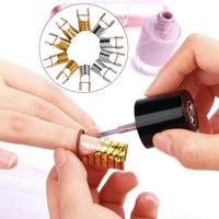 Roshevy 10 PCS Nail Forms Aluminum Nail Art Forms Tips Reusable Nail Extension Guide Protector Nail Accessories Manicure Tool for Acrylic UV Gel French Nail Art Salon Home Use