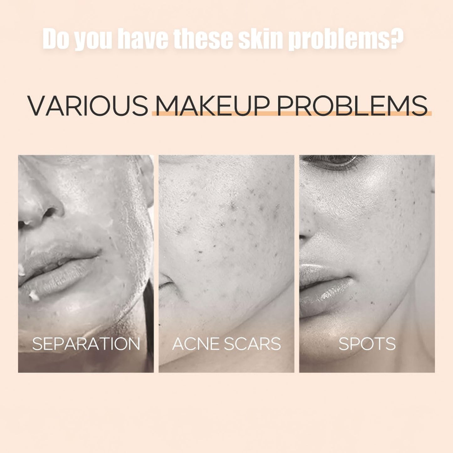 LYNTYAOU BB Cream Foundation, Waterproof Long Lasting Even Skin Tone Makeup, Full Coverage Foundation Anti-Redness Lightweight Smoothing Foundation, Hide Pores and Acne Marks