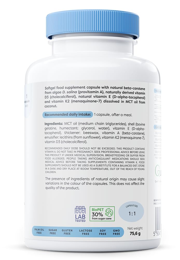 OSAVI Osavi ADEK Vitamins – 120 Softgels | Supports Immunity, Bones & Skin | Natural Beta–Carotene, D3, E & K2 for Immune Defense, Strong Bones, Healthy Skin, Vision & Muscle Function