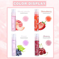 Mornery Lip Oil Set - Roll-On Lip Gloss Set/Fruity Flavors Lip Balm Liquid Lipstick/Moisturizing Lip Glow Oil Lip Care For Girls Women