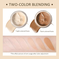 Shengqialun Tattoo Cover Up Makeup, Waterproof Tattoo Cover Up 2pcs, Scar Concealer Waterproof, Body Makeup for Scars Birthmarks, Long-Lasting Smudge-Proof, Portable Concealer Kit (Light & Dark)