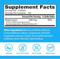 H. Absorption Magnesium Lysinate Glycinate, 200mg per Serving, 240 Tablets