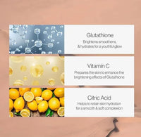 Glutathione 500mg & Vitamin C 500mg Strawberry Flavour Effervescent Tablets-Premium Skin Brightening, Antioxidant- 20 Tablets