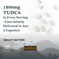 Rapsdayci Ultra Strength TUDCA 1200mg, 60 Capsules – Tauroursodeoxycholic Acid for Liver & Bile Flow Support