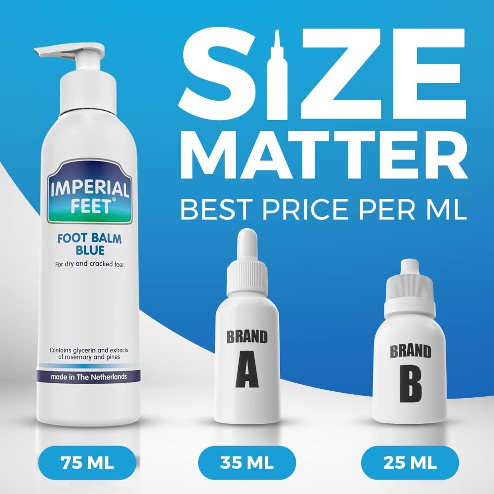 Imperial Feet Foot Balm Blue for Dry Feet Skin Remover-150ML Honey Balm Hard Skin Remover Foot-Cracked Heel Repair Cream-Athletes Foot Cream-Heel Balm for Soft, Smooth, Moisturize & Soothes Dry Skin