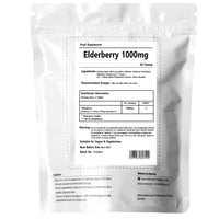 UKHealthHouse Elderberry Sambucus 5:1 Extract 1,000mg x 30 Tablets General Wellbeing Support Herbal Supplements for Men & Women Vegan Pills Tablet not Capsules
