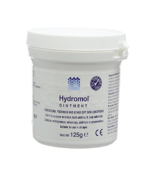 Hydromol Ointment, 125 g, For the Management of Dermatitis, Eczema, Psoriasis and other Dry Skin Conditions