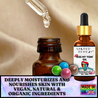 Kiss My Yoni Oil BUBBLEGUM Premium Body Lotion Rub. Non-Sticky, 30ml, Massage Oil. Vegan, Natural, Organic, Non-Toxic.