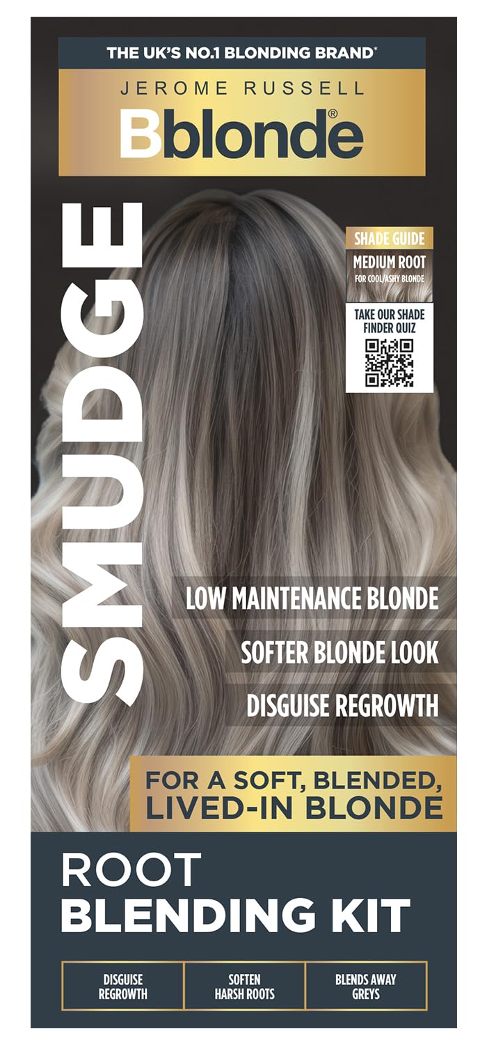 Jerome Russell Bblonde SMUDGE Root Blending Kit in Medium Cool| Professional Root Blending Kit | Natural, Lived-In Blonde Look