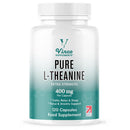 Vinco Supplements Vinco L-Theanine Supplement - 400mg x 120 High Strength L Theanine Capsules - 99%+ Purity - Supports Sleep & Relaxation - Non-GMO & Gluten Free - Made in The UK