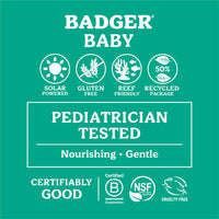 Badger Baby & Toddler Mineral Sunscreen SPF 30 | Broad Spectrum UVA/UVB Protection | Pediatrician-Tested | Chamomile & Calendula | Sensitive Skin Safe | Water Resistant Sun Lotion (87ml)