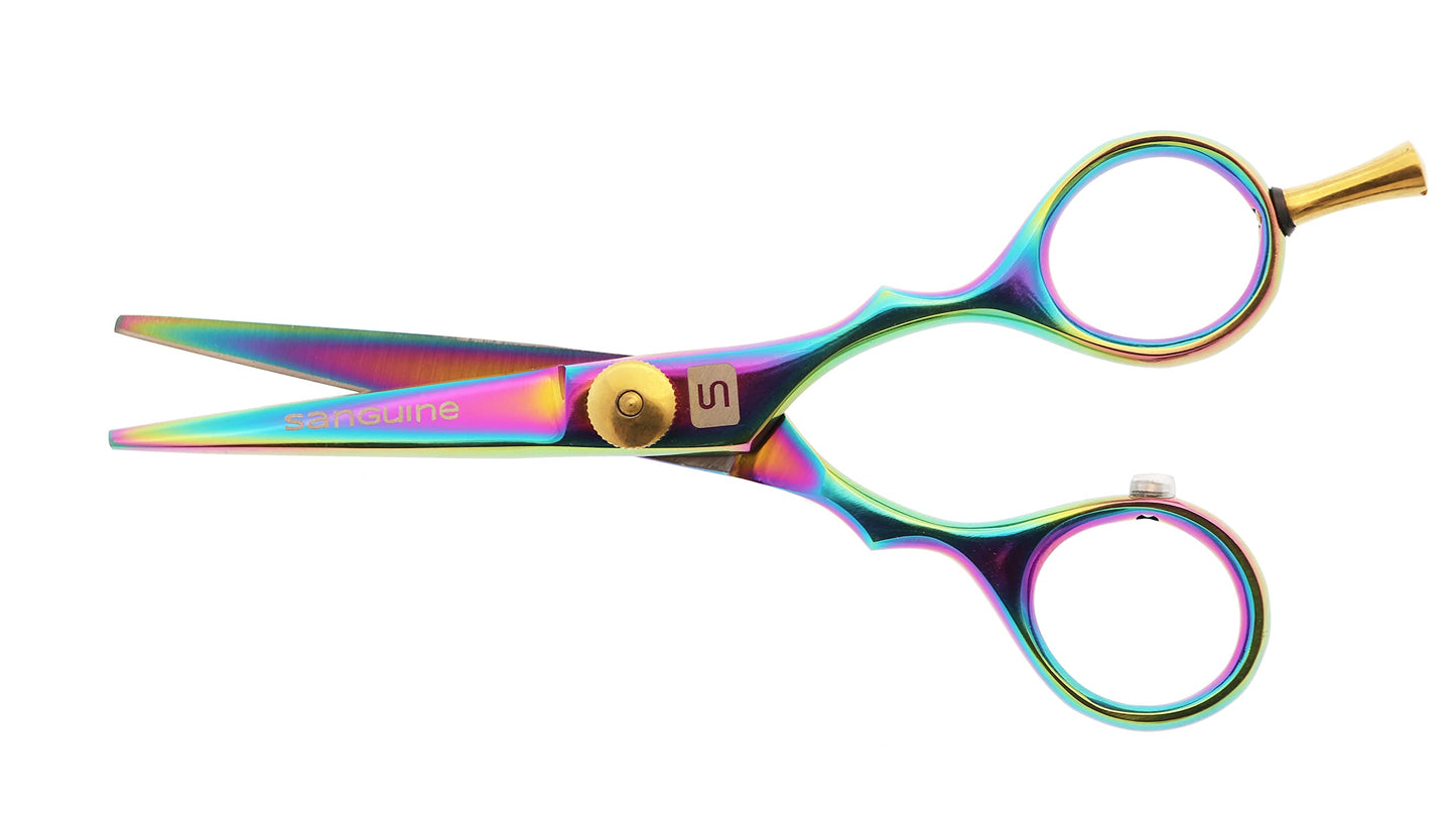 Sanguine Titanium Moustache Beard Trimming Scissors, Men Grooming Scissors - 4.5 inch