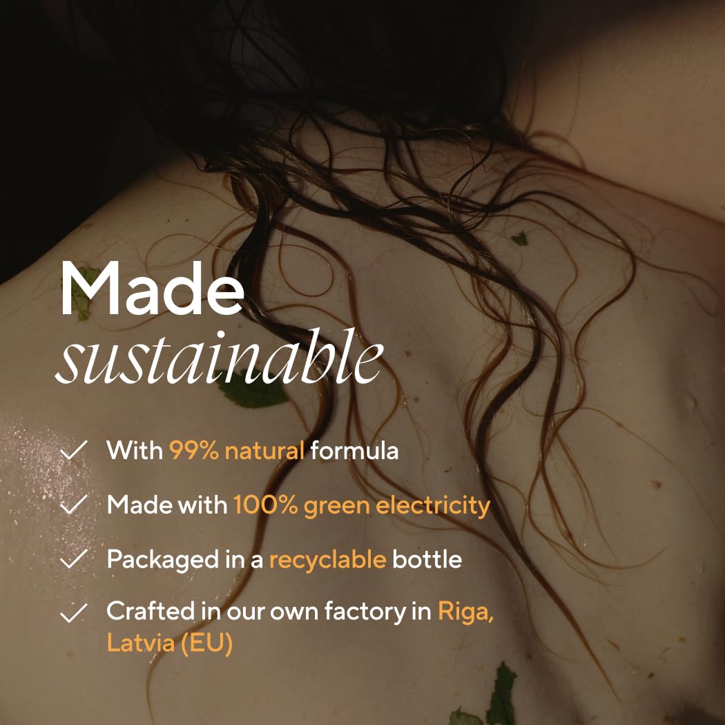MÁDARA Organic Skincare | Grow Volume Shampoo – 250ml, With caffeine, biotin (B7) and niacin (B3), Fungi-based natural hair growth shampoo for fine, thinning hair, COSMOS natural certified