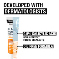 Neutrogena Clear and Defend SOS Gel (15ml), Oil-Free Face Gel for Spot-Prone Skin, with Purifying 0.5% Salicylic Acid to Help Reduce the Appearance of Spots
