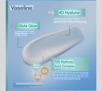 Vaseline Healthy Bright Gluta-Hya Serum Burst Lotion Smoothing Perfector 170 Ml, with AHA + BHA + PHA, Shed Old Skin Cells Reveals Smooth, Glowing Skin From First Use