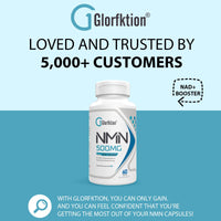 Glorfktion NAD Supplement | 750mg Advanced NAD Contains All 7 Ingredients in 1 Capsule | NAD+ Booster for Anti Aging | 60 Count Capsules (60 Count (Pack of 1))