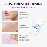 60pcs Invisible Face Lift Tape – V-Line Shaping Patches for Jowl, Chin & Eye Lift Waterproof & Instant Wrinkle Smoothing Patches for a Youthful Look, Elasticity Tightening