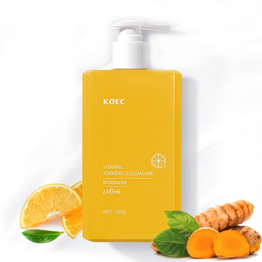 Angivlga Turmeric Body Lotion, Tumeric Cream For Face And Body,Remove Acne,Dark Spots,Sun Damaged Skin,Anti-Aging Firming Body Lotion Body & Face Dry Skin Moisturizer Women Men-300g