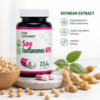 Hepatica SOYA Isoflavones 60mg | Standardised to 40% Isoflavones | 90 Vegan Capsules | 3-Month Supply | 3rd Party Lab Tested