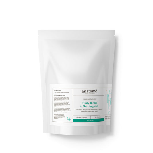 Anatome Daily Biotic + Gut Support Refill Pouch - New Formula Nutritional Supplement - Probiotic with 20 Billion Good Gut Bacteria - 60 Capsules