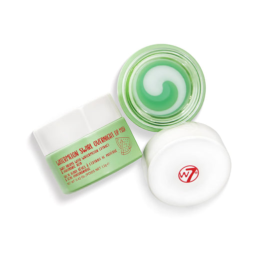 W7 Sweet Dreams Overnight Watermelon Swirl Lip Mask - Watermelon Fruit Extract & Hyaluronic Acid - For Hydrated, Full Looking & Irresistible Lips