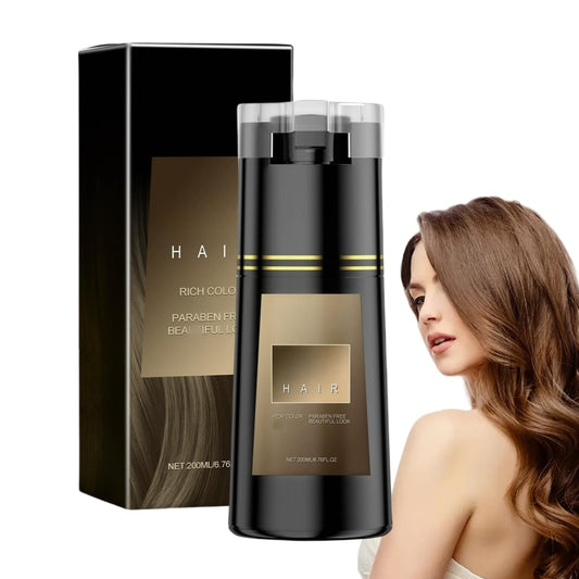 Hair Dye Shampoo,Instant Dye Shampoo,3 in 1 Shamp-oo for Color Treated Hai-r,Home Hair Dy-e,Brown H-air Dye,Light Brown Ha-ir Dye,Ha-ir Colour Sham-poo for Women,Colour Protect Shamp-oo,Mens D-ye