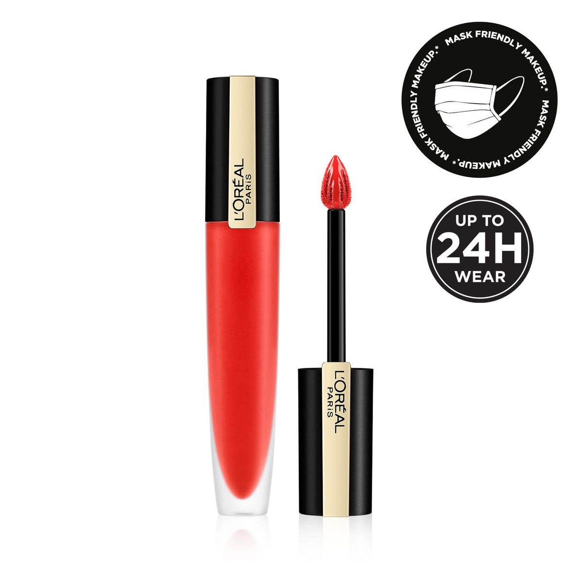 L'Oreal Paris Rouge Signature Matte Liquid Lipstick, Ultra-Matte Lip Stain, Up To 24 Hours of Colour, 113 I Don't, 41 ml (Pack of 1)