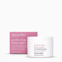 THISWORKS This Works Perfect Legs Body Butter, 200 ml - Body Lotion with Mood-Boosting Geranium and Orange Essential Oils - Nourishing Body Moisturiser with Shea Butter and Hyaluronic Acid for a Hydrating Glow