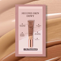 SCULPTED by Aimee Connolly Second Skin Dewy Liquid Face Foundation from Sculpted by Aimee - 32ml Buildable, Medium Coverage Foundation with Dewy Finish, Hyaluronic Acid, Collagen Boosting Formula, SPF 50, (Tan Plus 5.5)