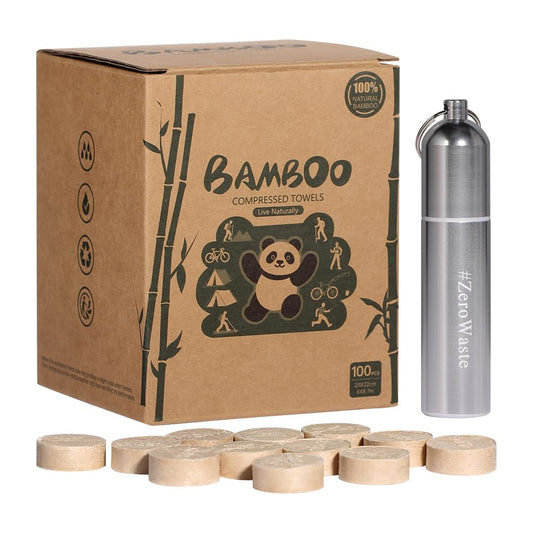 100 Compressed Towels Disposable Compressed Cotton Coin Face Towel Expandable Face Hand Cloth for Camping Traveling Home & Outdoor Activities Skin-Friendly(bbz)