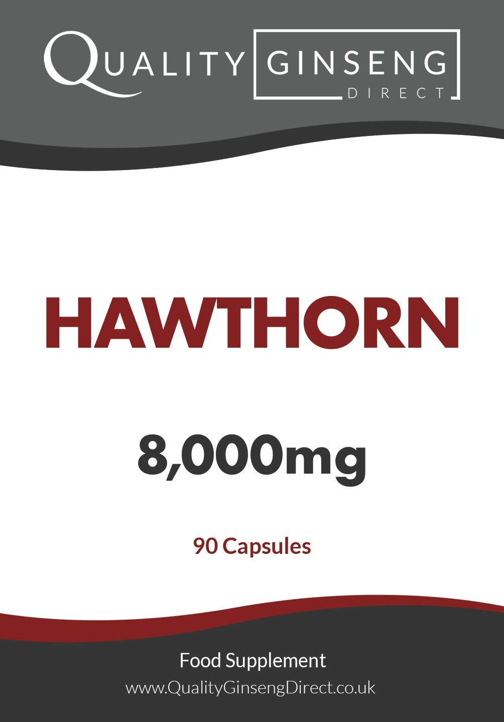 Quality Ginseng Direct Hawthorn - 8,000mg Capsules - Powerful Formula (90 Capsules)