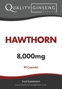 Quality Ginseng Direct Hawthorn - 8,000mg Capsules - Powerful Formula (90 Capsules)