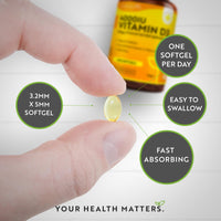 Vitamin D3 4000 iu - 400 High Strength Easy to Swallow Premium Softgels - Over A Year's Supply - Max Strength Vitamin D3 Cholecalciferol Supplement - Manufactured in The UK by Nutravita
