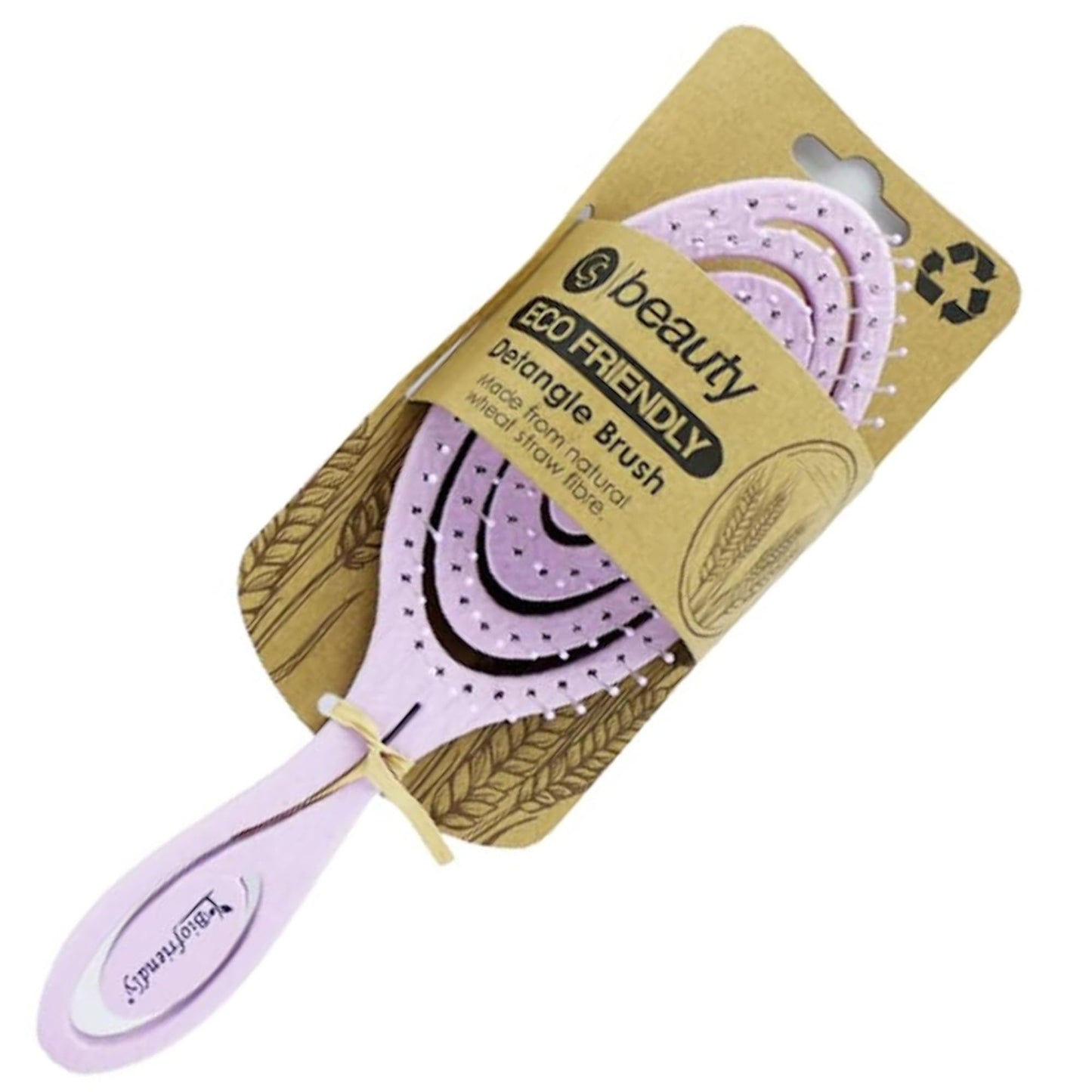 Generic CS Beauty Detangle Hair Brush Eco Friendly Pink and Oatmeal 2 Pack