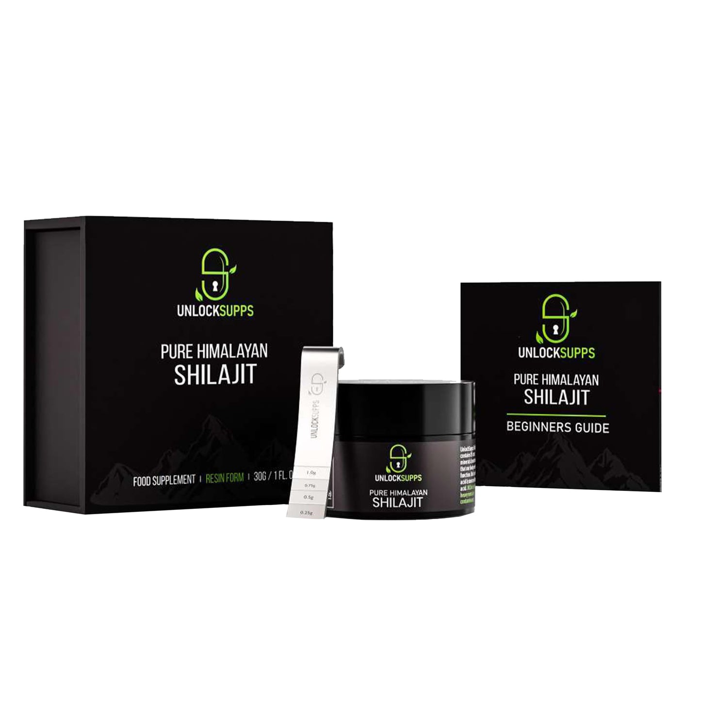UNLOCKSUPPS Shilajit Resin, Original Himalayan Shilajit - 30 Grams Vegan (Pack of 1)