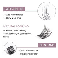 ocean pearl Ocean Pearl Cluster Lashes 144 PCS Lash Cluster Kit Fluffy Eyelash Extension Kit 10-16mm Cluster Lashes Kit Individual Eyelashes Cluster Eyelashes Lash Lift Kit with Bond and Seal Lash Remover-DM01