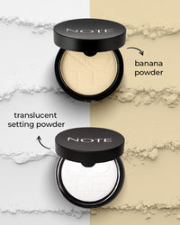 NOTE COSMETICS Translucent Setting Women's Makeup Palette, Anti-Men's-Rouge Makeup Powder, Compact, Makeup Palette for Women, Complexion Foundation Covered Imperfections