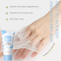7PCS Milk Skincare Set - Gifts For Teenage Girls - Skin Care Sets & Kits With Cleanser,Eye Cream,Exfoliating Scrub, Sunscreen Cream,Hand Wax,Brightening Cream - Facial Kit for Moisturising