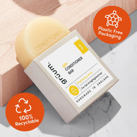 grüum Brightening Shampoo Bar 50g - Solid Shampoo Bars for Hair Up to 60 Washes - Plastic Free Vegan Bar for Men & Women - Paraben Free Rich Lathering Bars for Colour Treated Hairs
