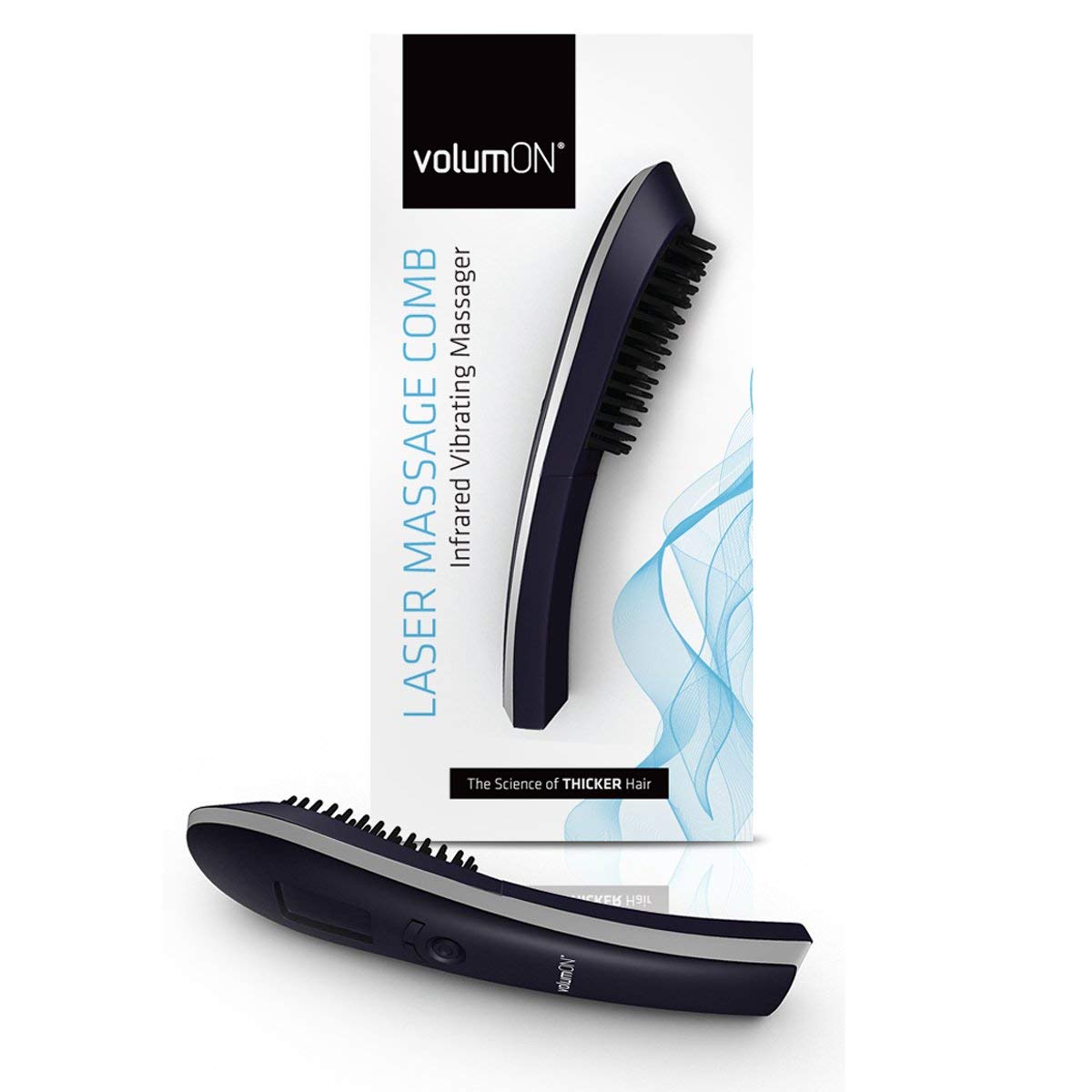 Volumon Hair Growth Brush VOLUMON® Hair Growth Treatment Laser Device to Help Prevent Further Hair Loss and Promote Hair Regrowth - Infrared Vibrating Massager with LCD Display for Men & Women