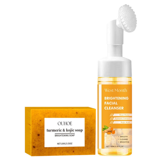 IZBEAUVO-Turmeric & Kojic Acid Soap | 100G Brightening Bar for Glowing Skin | Natural Skincare- 2Pcs