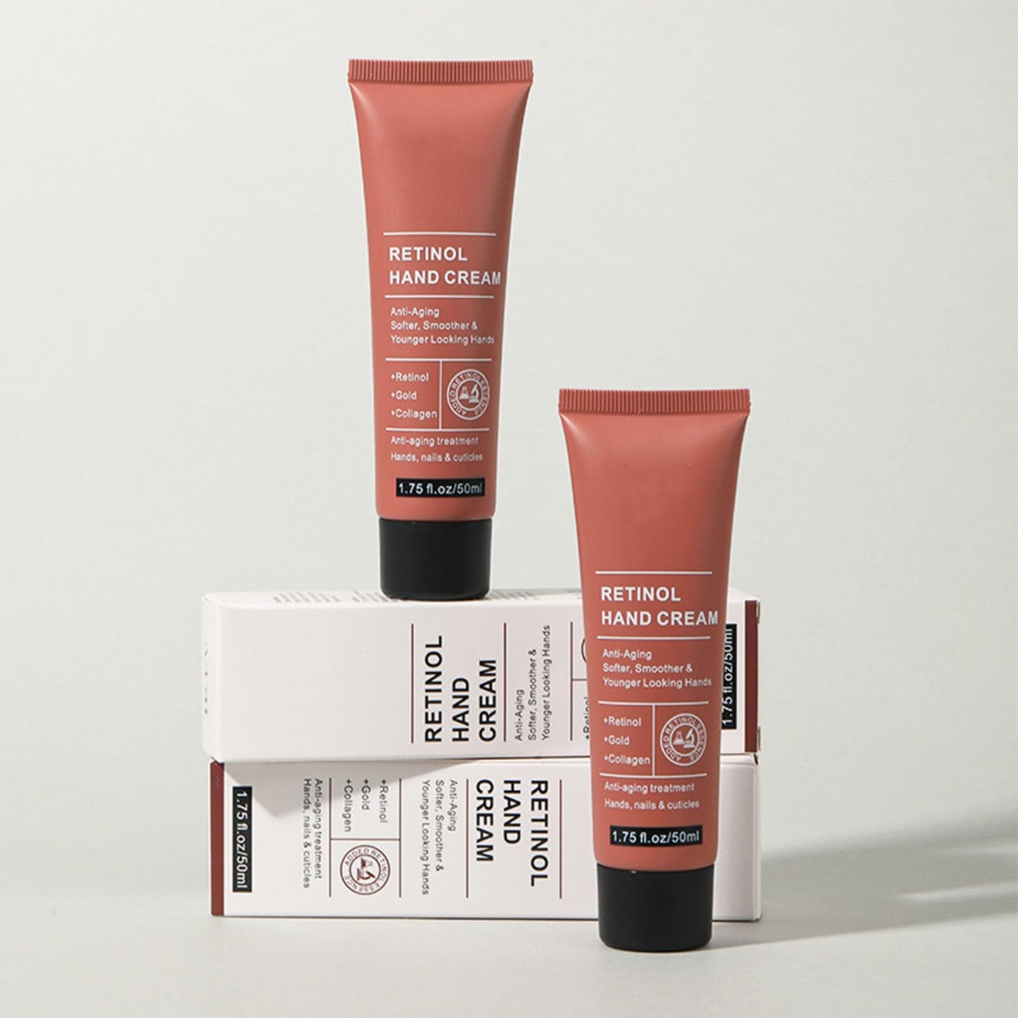 HERBINSOLS Retinol Hand Cream - Anti Aging Hand Cream - Hand Repair Cream Firming & Moisturising - Retinol Moisture Intensive hand cream for Very Dry Hands, Care for Skin, Nails & Cuticles