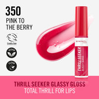RimmelUK Rimmel London Thrill Seeker Glassy Gloss Lip Gloss 350 Pink to the Berry