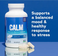 Generic Calm Magnesium Glycinate – 325mg, Non-GMO, Gluten-Free, 180 Vegan Capsules