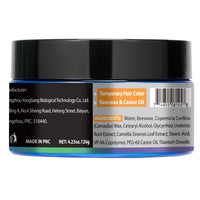WOZUTUNT Blue Temporary Hair Color Wax Natural Hair Color Wax for Cosplay, Masquerade & Festivals Party – Easy Wash-Out Styling Pomade with Instant Results and Long-Lasting Hold