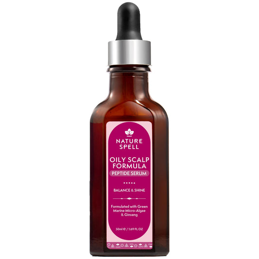 Nature Spell Oily Scalp Serum, Balancing and Clarifying, Lightweight Formula for Scalp and Roots, with Witch Hazel, Ginseng & Zinc, Vegan, 50ml