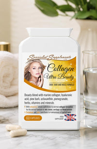 Specialist Supplements Collagen Ultra Beauty Marine Collagen, Herbal and Nutrient Complex, 60 Capsules