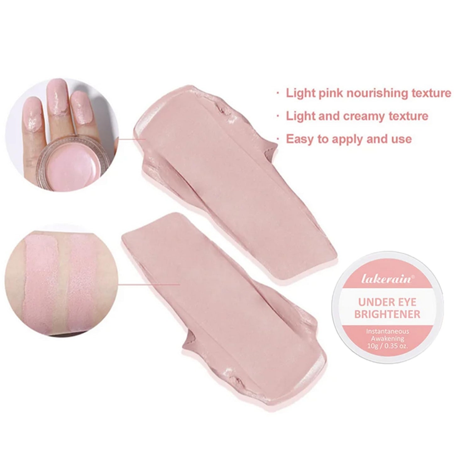 Tianyue Under Eye Brightener,10g Eye Brightener，,Eye Highlighter Concealer,Eye Concealer Completely Covers Dark Circles,Waterproof Concealer for Eye Ring Corrector