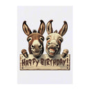 Azeeda 'Happy Birthday Donkeys' Temporary Tattoo - Water Resistant, Skin-Safe, Non-Toxic Transfer (TO00081373)